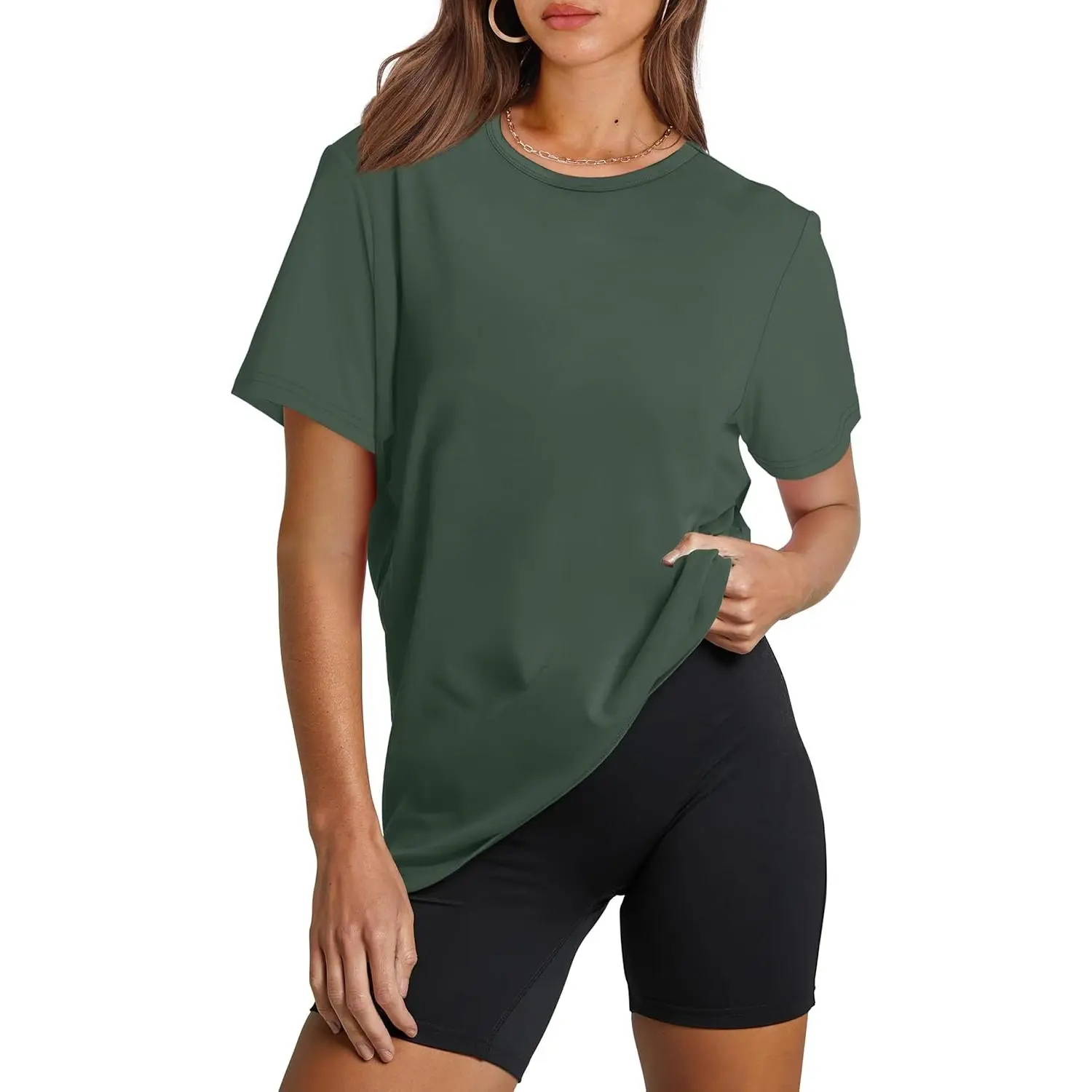 2026 OFEEFAN Workout Tops for Women UPF 50+ Breathable Quick Dry Loose Fit T Shirt Outdoor Yoga Running Hiking Gym Tee Top