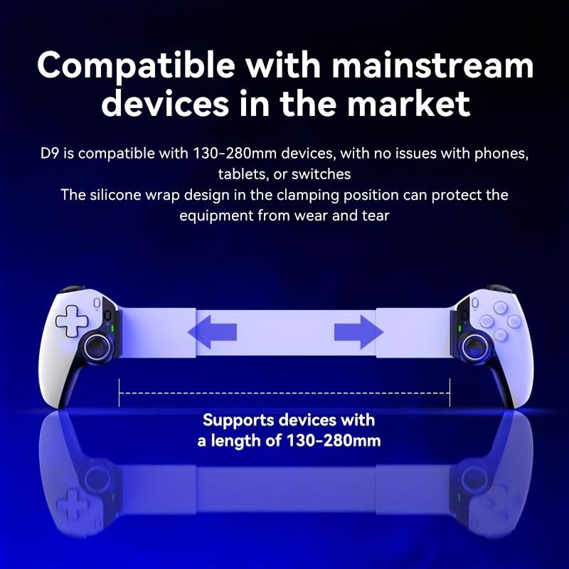 Wireless Game Controller with Hall Effect Joystick and Trigger Buttons - Multi-Platform Controller for PS3/PS4/Switch/iOS/Android/PC - Rechargeable Lithium Polymer Battery, Ergonomic Design, Fashionable Style, Durable Construction, Suitable for Mobile Gam