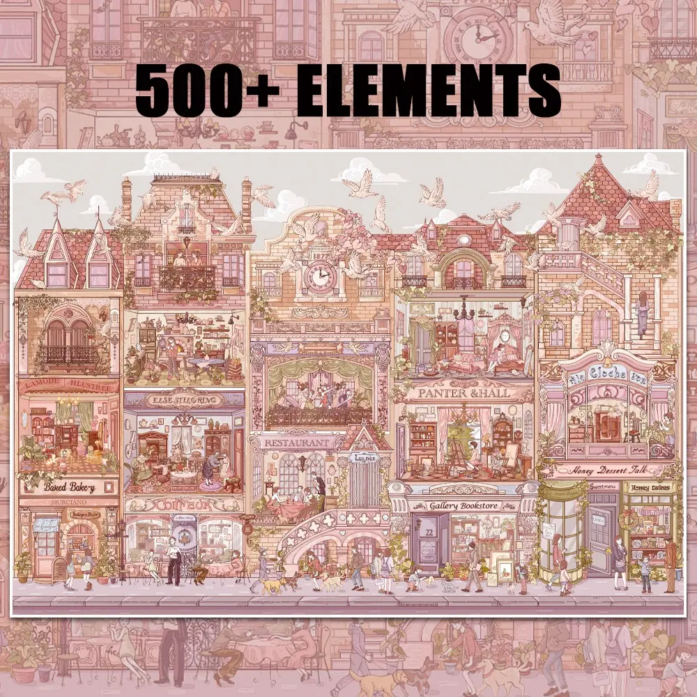 Urban Cubicle Style Scenery Stickers, Miniature Diorama Scene Stickers, Landscape Sticker Book, Cartoon Cubicle, 3D Dollhouse Journal Stickers