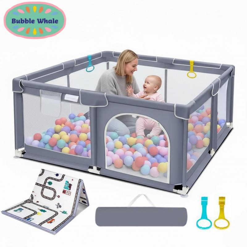 Baby Playpen, Indoor and Outdoor Playard, Play Pens for Kid Activity Center, Sturdy Safety Baby Fence with Breathable Mesh for Toddler