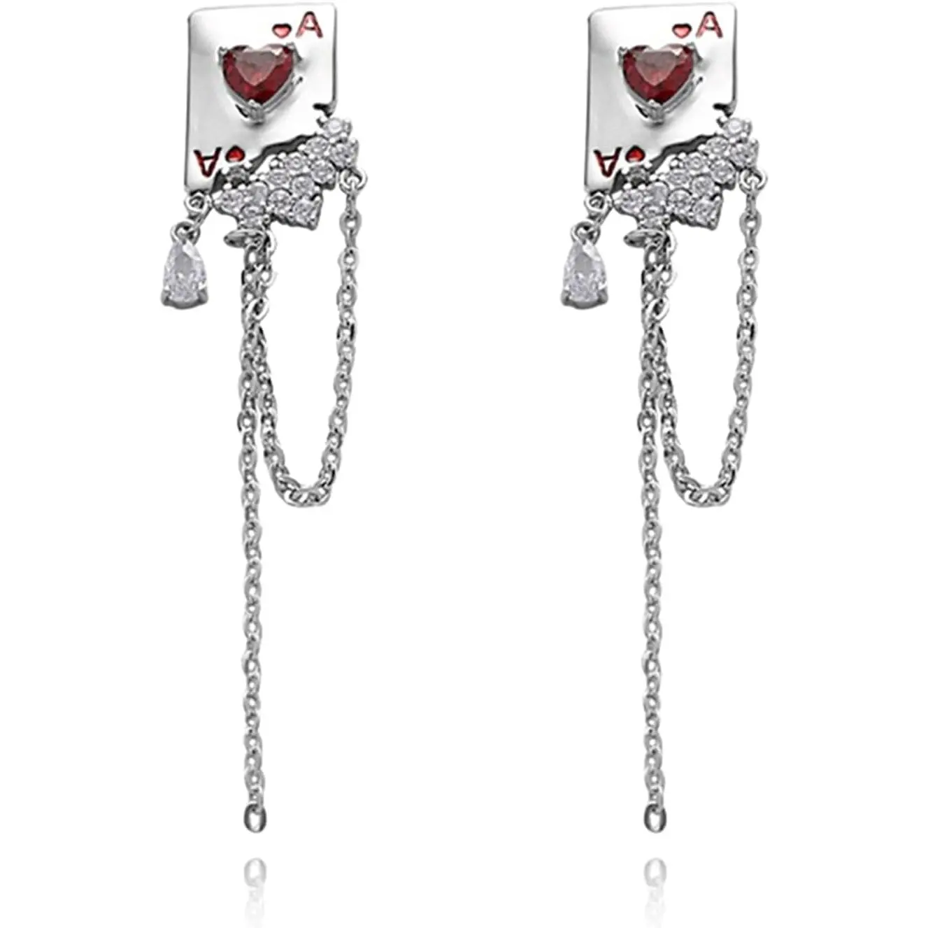 Playing Cards  Earrings for Women Cool Funny   Earrings Luck Royal Flush  of Spade Earring  of Heart Club Earring    Halloween