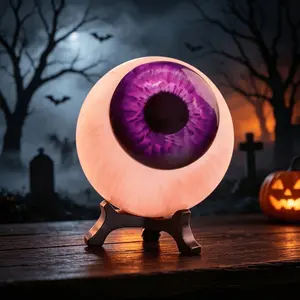 2026 New Halloween Realistic Eyeball Resin Decor, Gothic Creepy Fake Human Eye, Tabletop Display Prop for Haunted House, Escape Room, Spooky Party