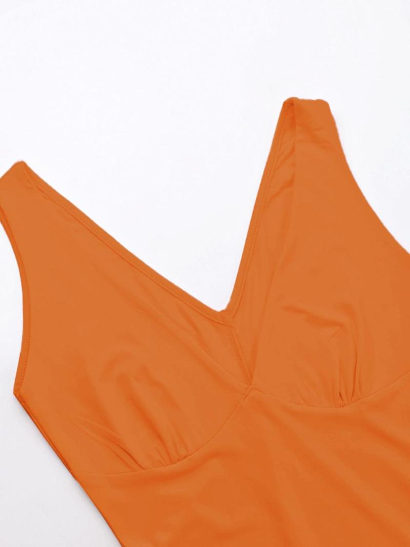 Women's Plain Tank Dress, Solid Color Sleeveless Split Hem  Dress for Party Club Dating Wear, Ladies Summer Clothes