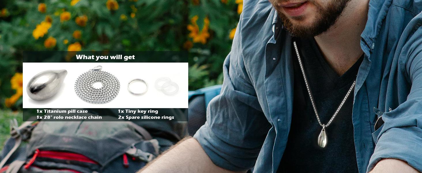 Pill Holder Necklace Pill Case Pill Container Necklace for Men Christmas Gifts Stocking Stuffers Waterproof Pill Holder Emergency Aspirin Small Pill Box W/Chain Tiny Fob Pill Holder Necklace Pill Case Pill Container Necklace for Men Christmas Gifts Stocking Stuffers Waterproof Pill Holder Emergency Aspirin Small Pill Box W/Chain Tiny Fob