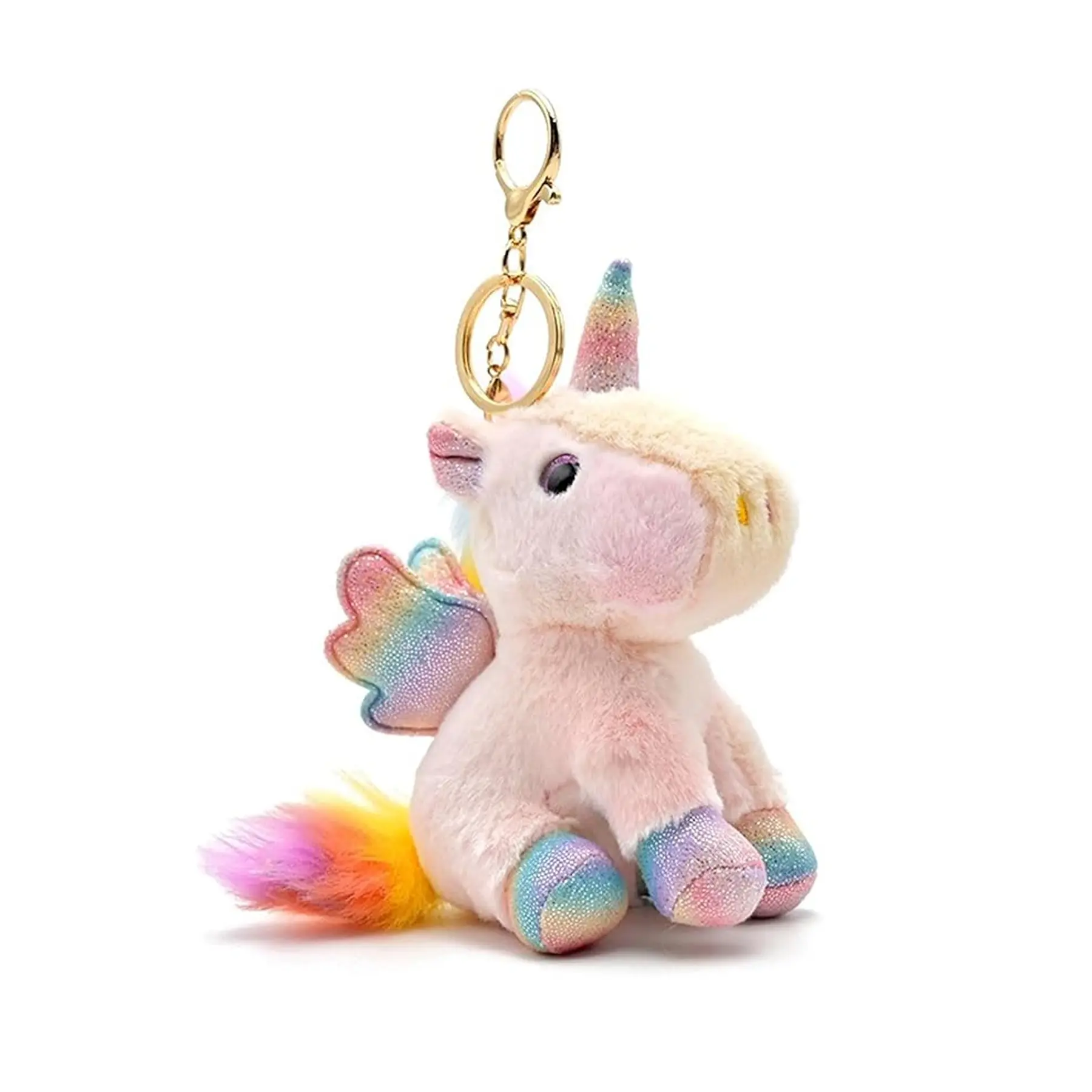 Plush Unicorn Keychain Stuffed Animals Key Chains Backpack Ornaments Pendant Key Ring Pink Soft Keychains