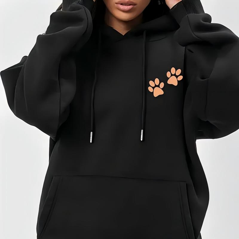 Women's 100% Cotton Hoodie - Dog Mom Graphic Pullover Sweatshirt, Brown Pet Lover Apparel with Paw Print & Exclusive Club Quote Women's 100% Cotton Hoodie - Dog Mom Graphic Pullover Sweatshirt, Brown Pet Lover Apparel with Paw Print & Exclusive Club Quote