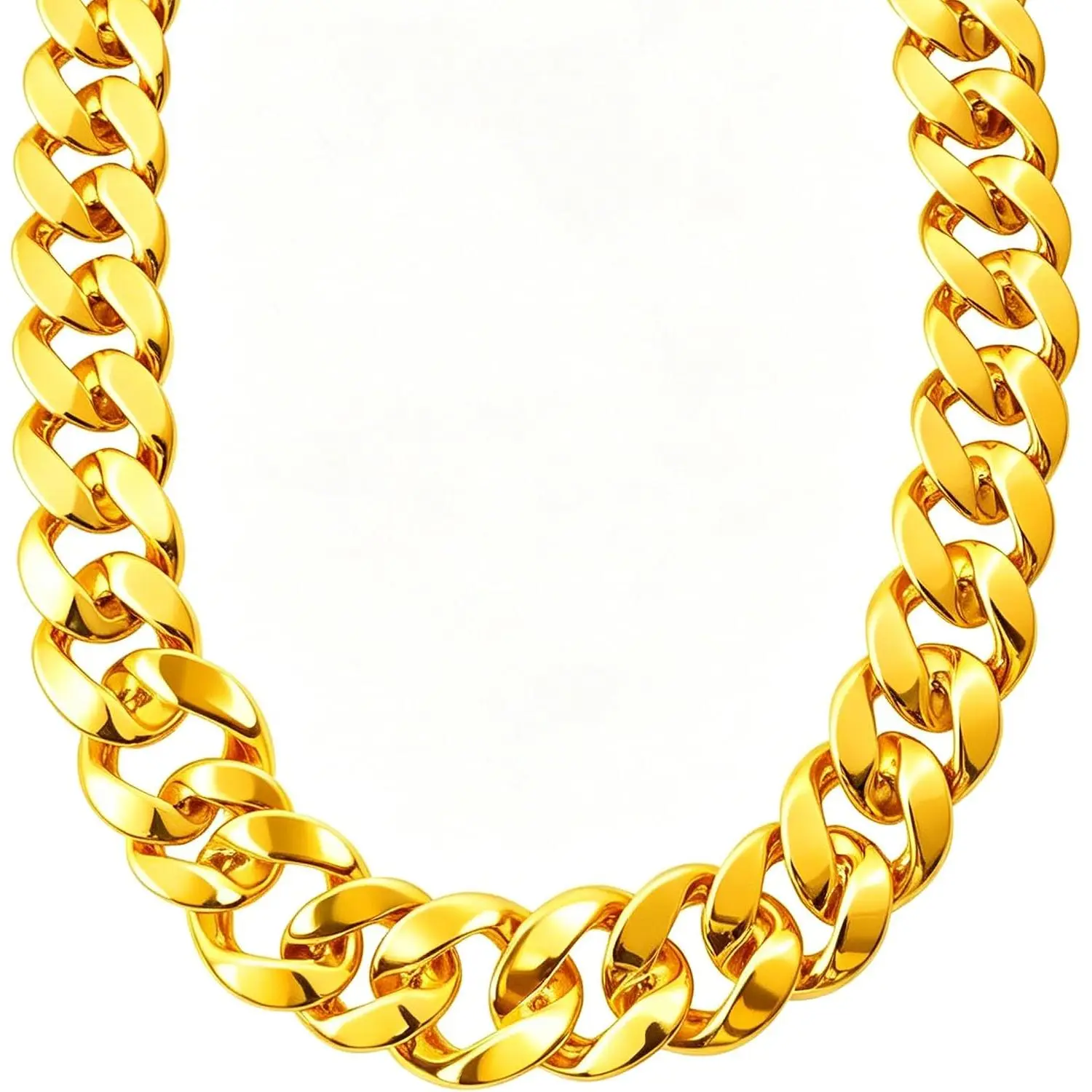 Chunky   Chain for  Hop Rapper Costume ,  Plastic  Necklace Accessories for 80s 90s Men Women Halloween Costume Dress Up Party Props