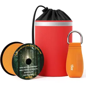 Arborist Throw Line Kit – 150ft Slick Rope & 9/11/15oz Throw Weight – Reflective Storage Bag –  Tree Climbing, Trimming, Camping – High/Low Limb Rigging – 200LB Tensile Strength