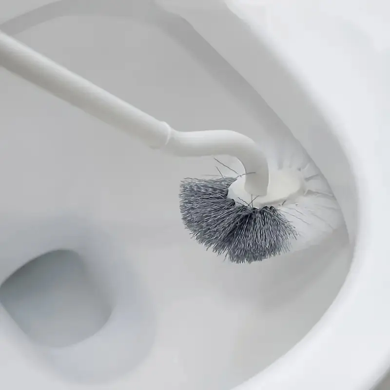 Japanese Style Toilet Cleaning Brush, Home Bathroom Cleaner, Soft Bristles, No Dead Angles, Wall-Mounted, 1pc, Ideal for Daily Use
