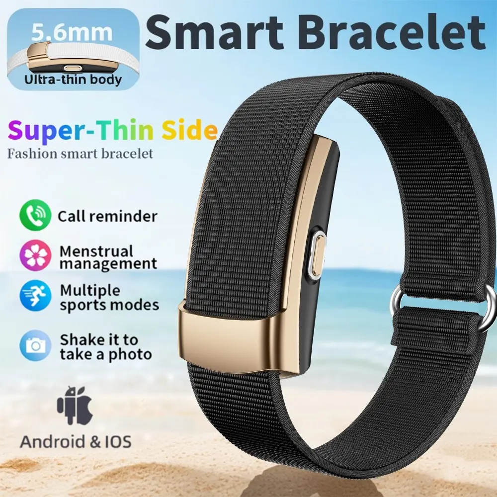 2026 New Unisex Smart Band, Elegant Fashionable Design, Lightweight, Dual Layer Soft Silicone Strap, Multiple Sports Modes, Sedentary Reminder, Step Counter, Sleep Monitor
