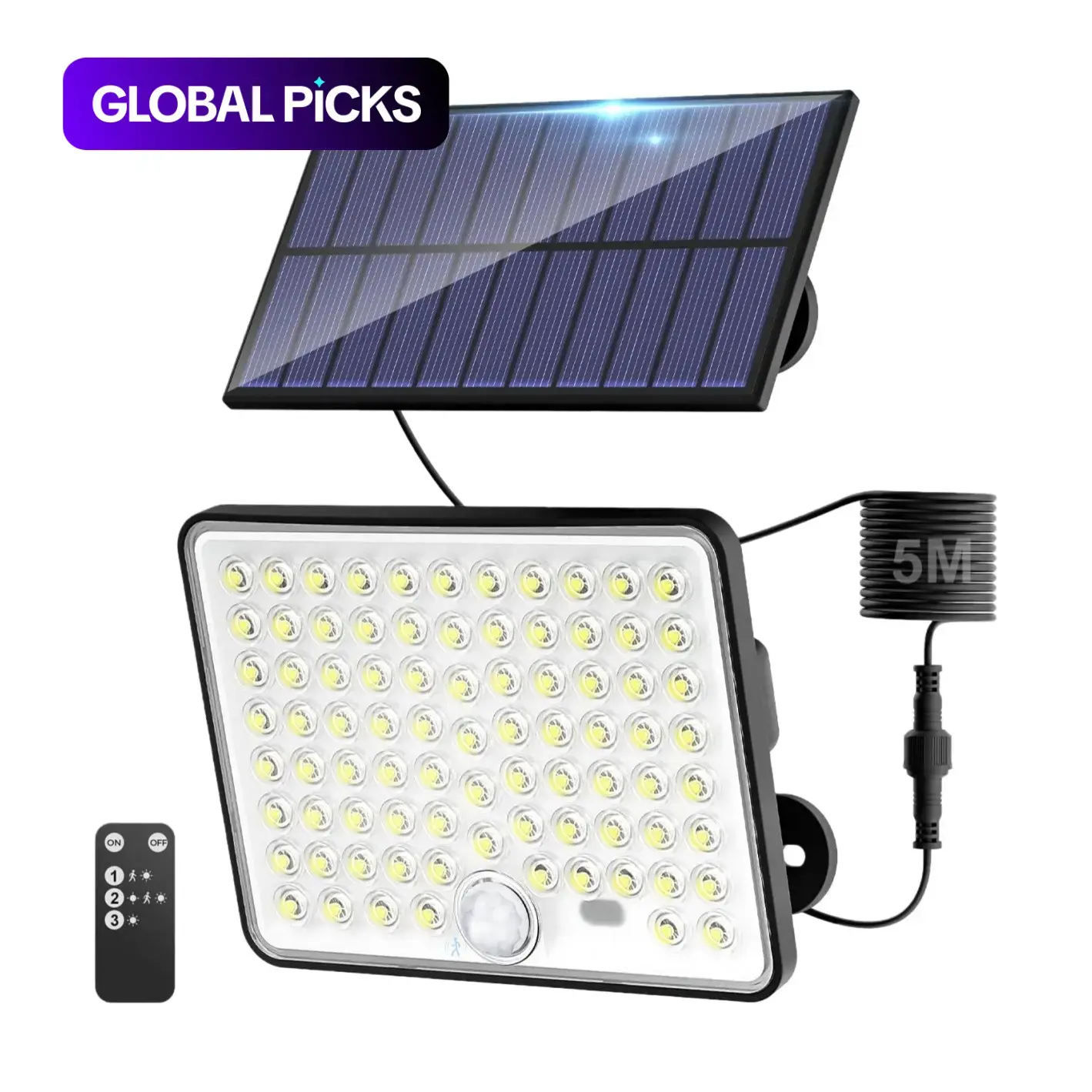 Outdoor Solar Lights with Lenses, Outside Solar Lights For Yard, Remote-Controlled Solar Security Lights with Motion Sensor and 3 Modes, Waterproof LED Spotlights, Pathway Light, Flood Lights Outdoor for Shed, Porch, Yard