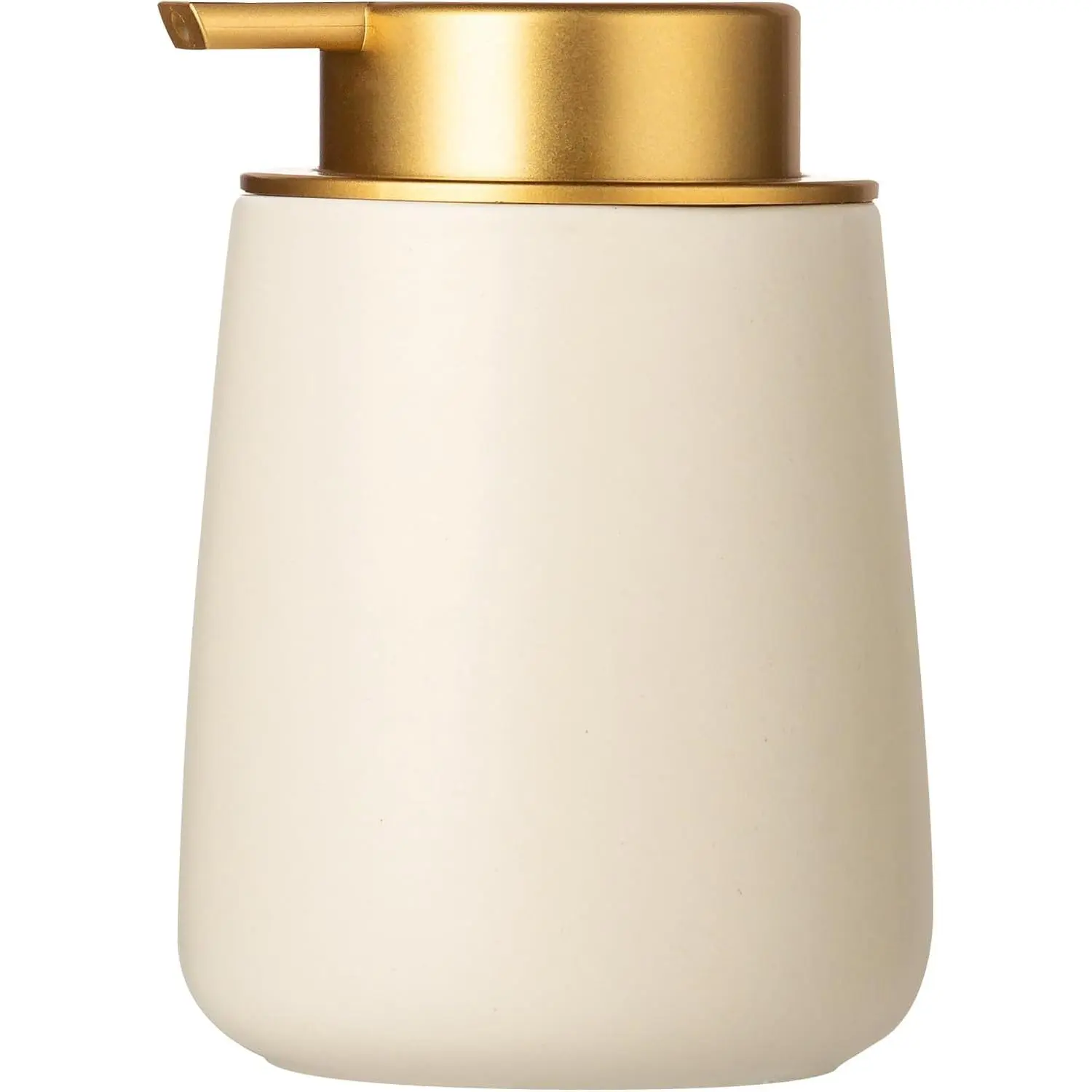 Ceramic Soap Dispenser,12 oz Hand Lotion Dispenser with Gold Pump,Wide-Mouth Refillable Dish Soap Dispenser,Modern Liquid Soap Dispenser for Kitchen & Bathroom Countertop Decor
