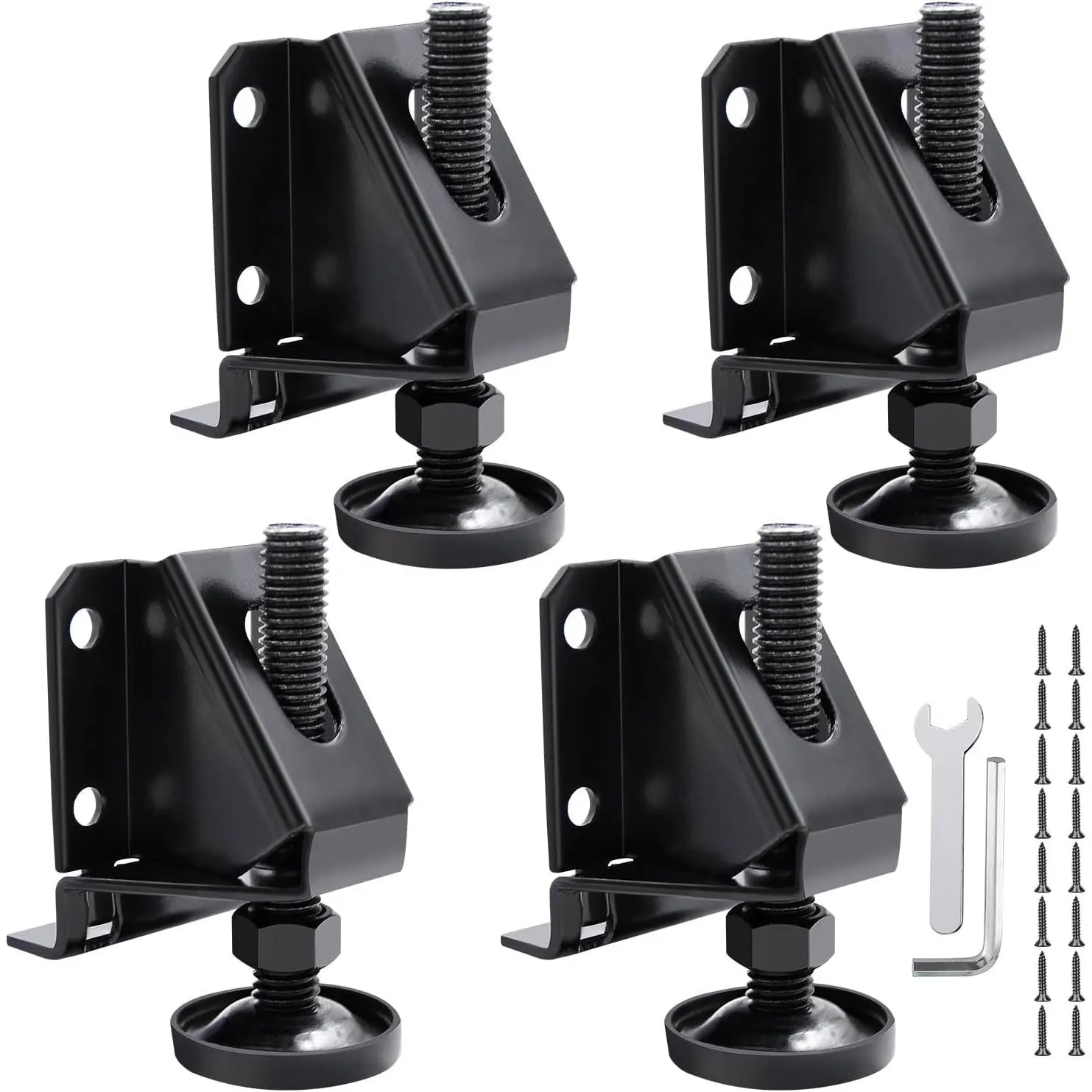 DkOvn 4/8/16 Pack Heavy Duty Leg Leveler, 2 Inch Adjustable Height for Furniture, Tables, Cabinets