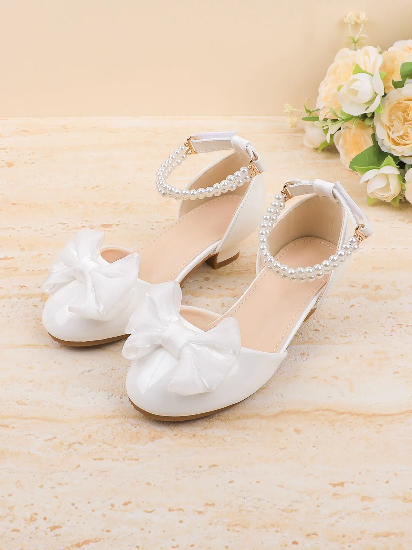 Girls' Sandals, Fashionable Sandals, Toddler Dress Shoes, Large Bow Accent, Princess-Style High Heels, Weddings, Holiday Parties, Flower Girl Shoes, Pink Shoes