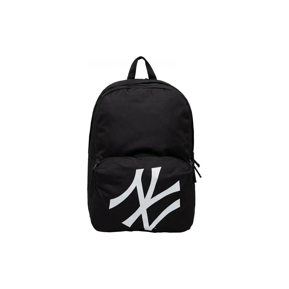 New Era NY Logo Print Casual Sport Backpack for Men and Women, Polyester, Zip Closure, Black