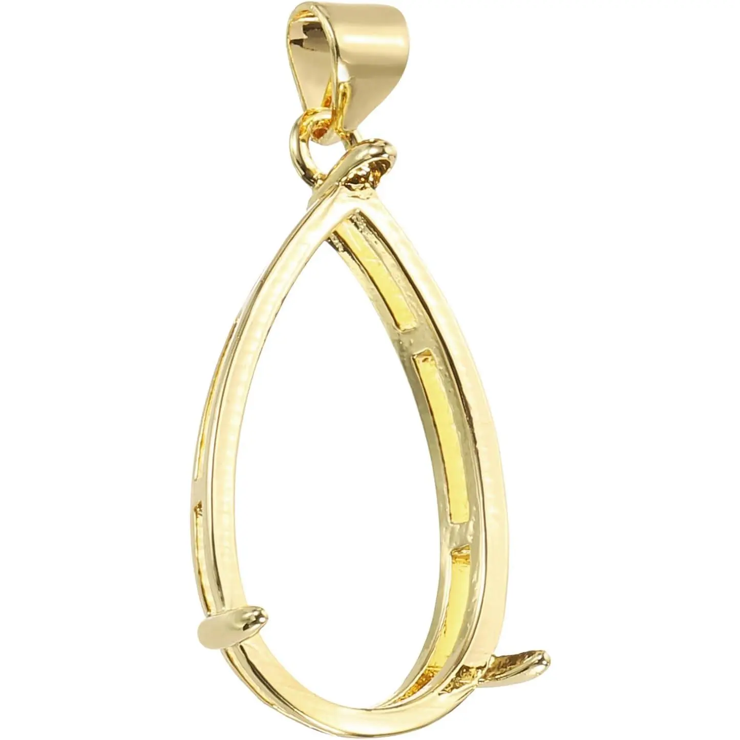 Blank Pendant Tray, Copper Drop-Shaped Bezel Tray Setting for DIY Crafting and Pendant  Making