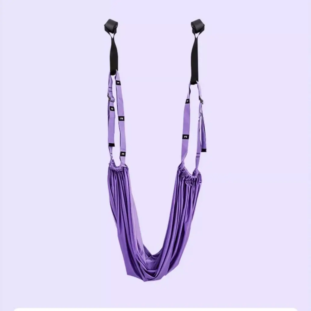Adjustable Size Aerial Yoga Sling - Thick Elastic Household Rope, Reinforced Wear-Resistant Cloth Hanging Door Stretching Belt, Tool-Free Install for Inverted Yoga & 1-Word Horse Inversion Training, Resistant Wear, Modern, High-Quality Materials, Home, Bu