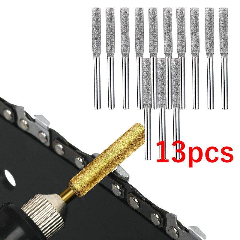 Diamond Chainsaw Sharpening Kit with Titanium-Coated Synthetic Jade Grinding Wheel - Heavy-Duty Metal Rotary Tool File, suitable for chainsaws, glass, and metal - No power required, professional use - Perfect gift for Christmas and New Year.