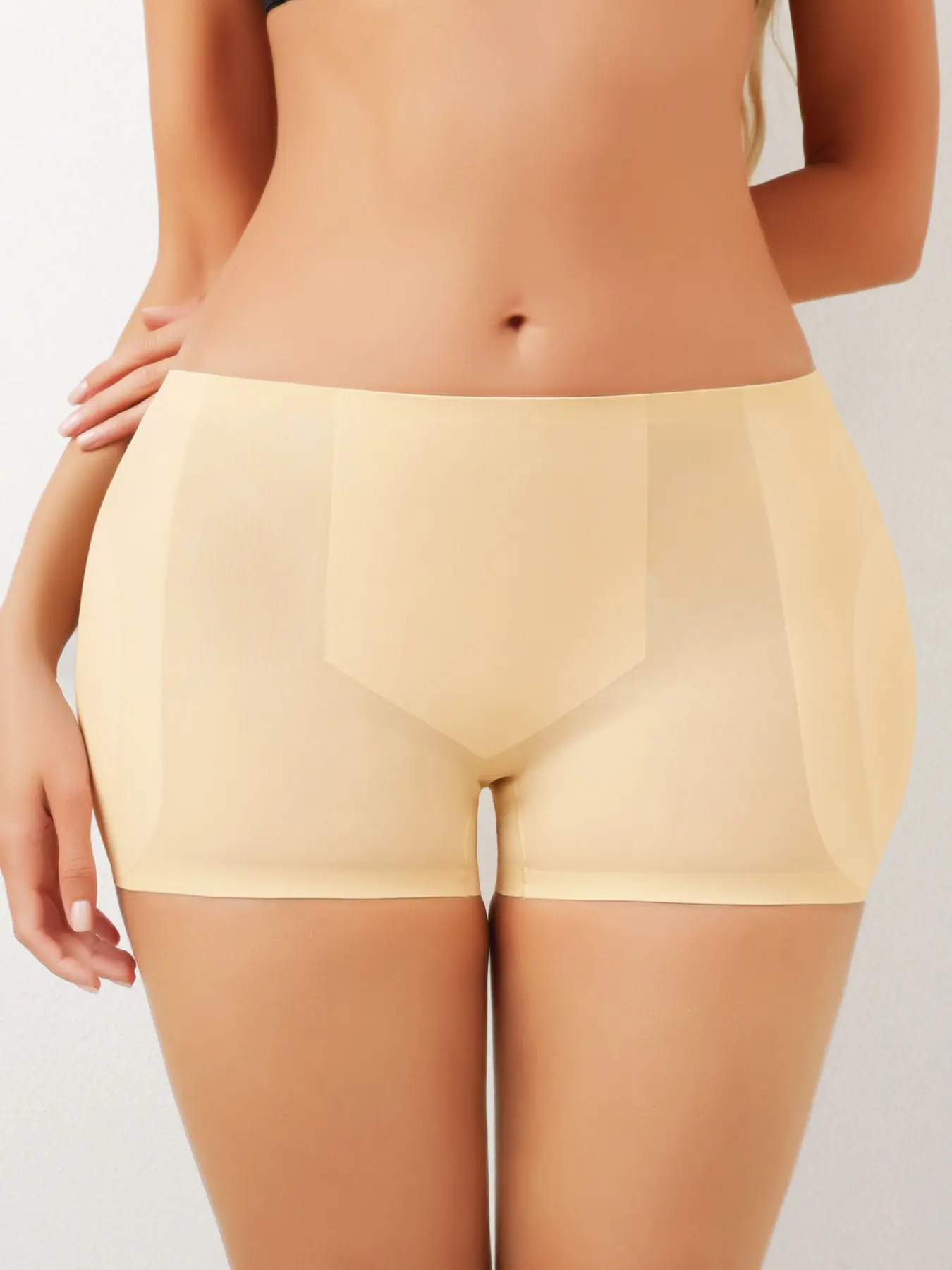 Seamless Butt Lifting Shaping Shorts for Women, Hip Enhancer with Detachable Pads, Tummy Control Shapewear for a Smoother Silhouette