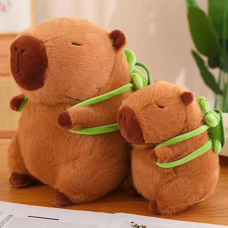 Cute Capybara Soft Plush Backpack with Turtle Design, Unisex Animal Toys, Ideal for Birthday Christmas Gifts, Turtle Backpack