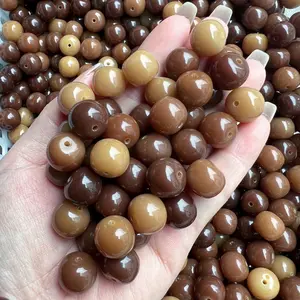 [NEW] K73-11*12mm Caramel Cream Barrel Bodhi|for Bracelet & Jewelry DIY making