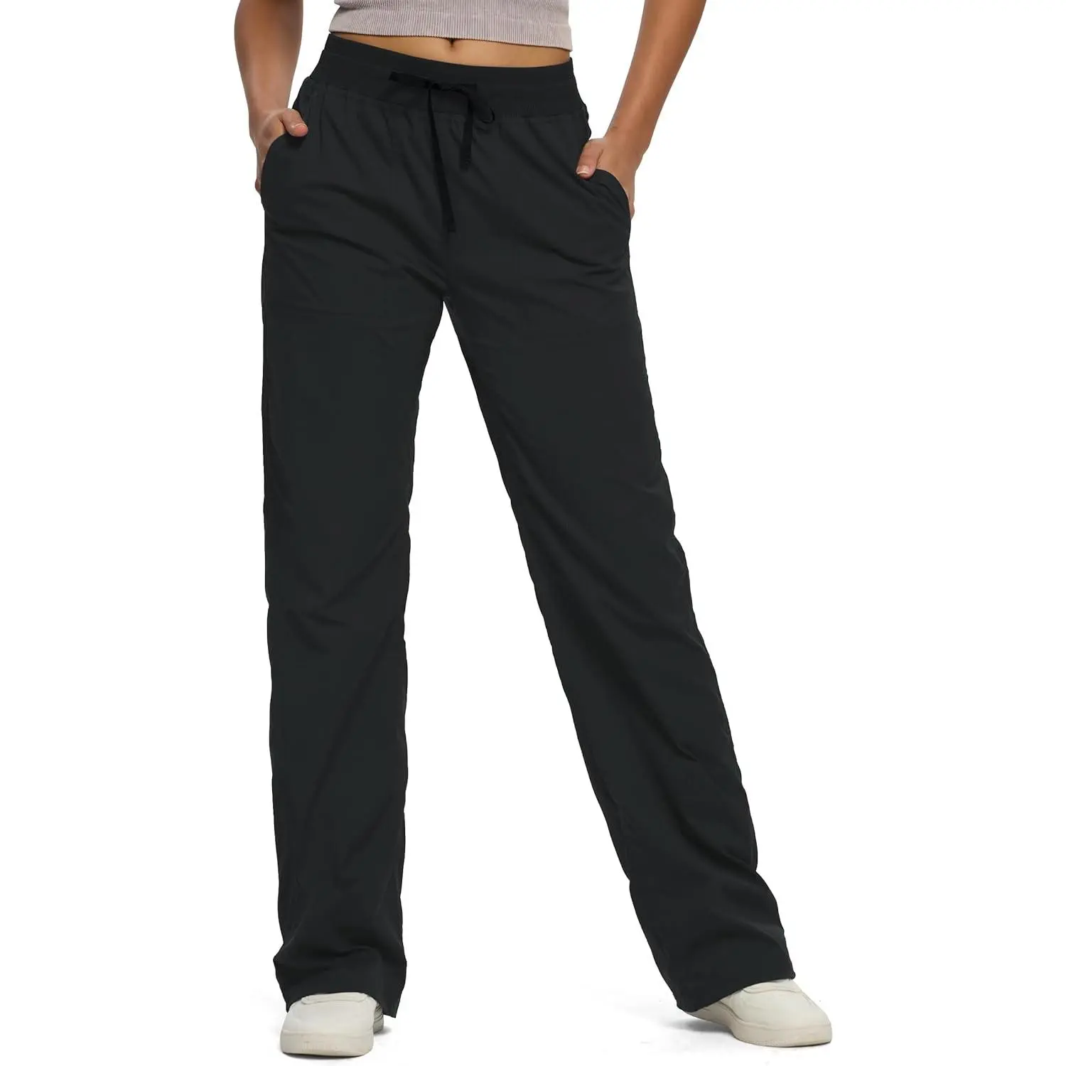 Women's 30"/32"/34"/36"/38" Tall Inseam Lightweight Dance Studio Pants Ruched Workout Athletic Casual Pants