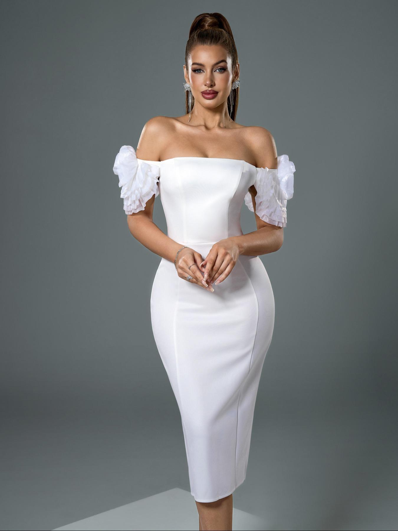 midi cocktail dresses plus size Plus Size Pleated Midi Chiffon Dress
