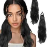 2 Pieces Curly Ponytails, Voluminous to Enhance Hair Volume, 18-Inch Natural Wave Synthetic Hairpiece, Synthetic Fiber Hairpieces, Wavy Ponytail Extension, Tie String Synthetic Hairpiece for Women Daily Use, Effortless to Wear