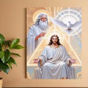 No Frame Holy Father, Holy Son, Holy Spirit, Canvas Painting