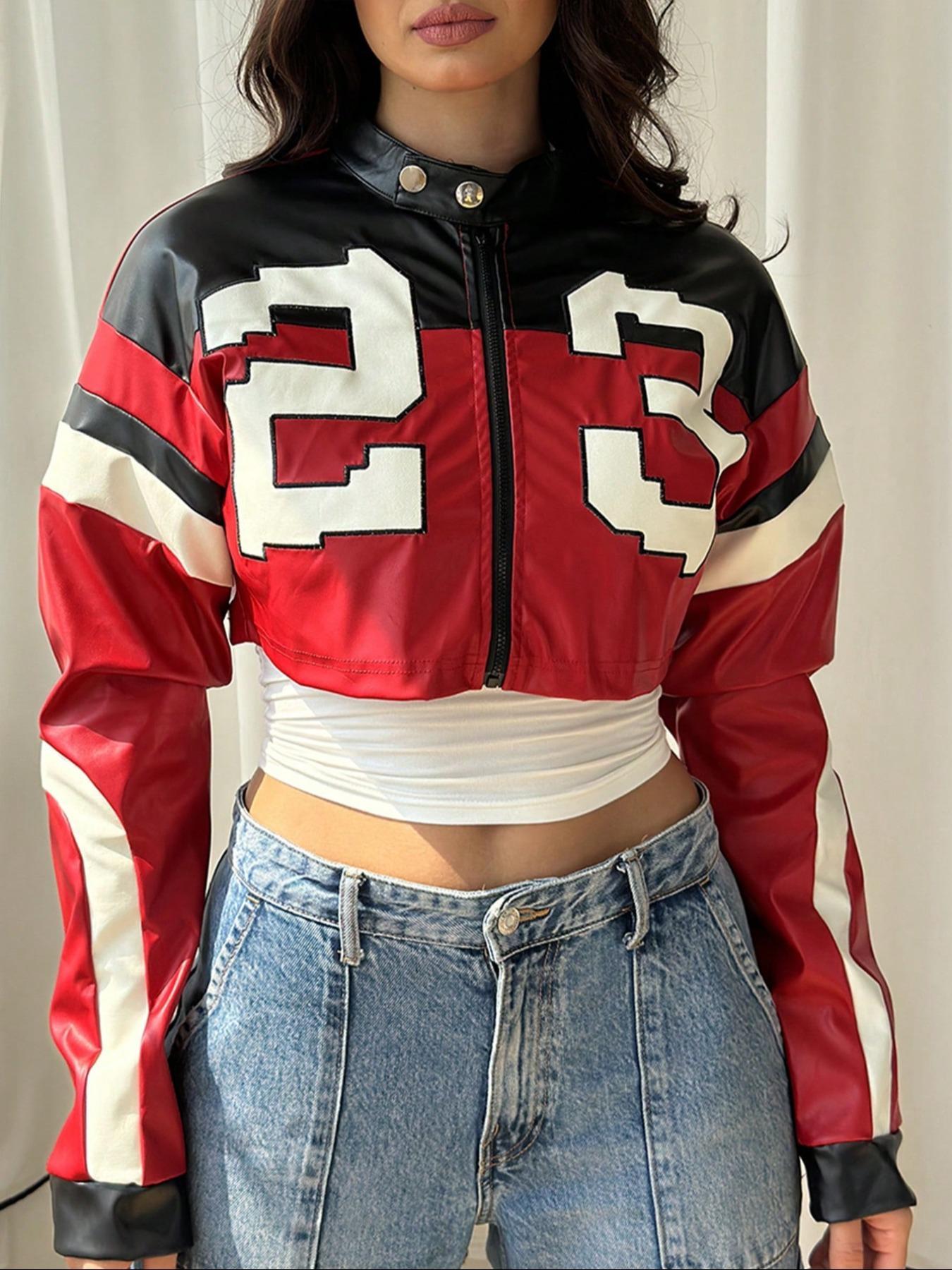 Women's Figure Print  Drop Shoulder Jacket, Fashion Fit Jacket, Casual Long Sleeve Outerwear for Fall & Winter, Ladies Clothes for Daily Wear