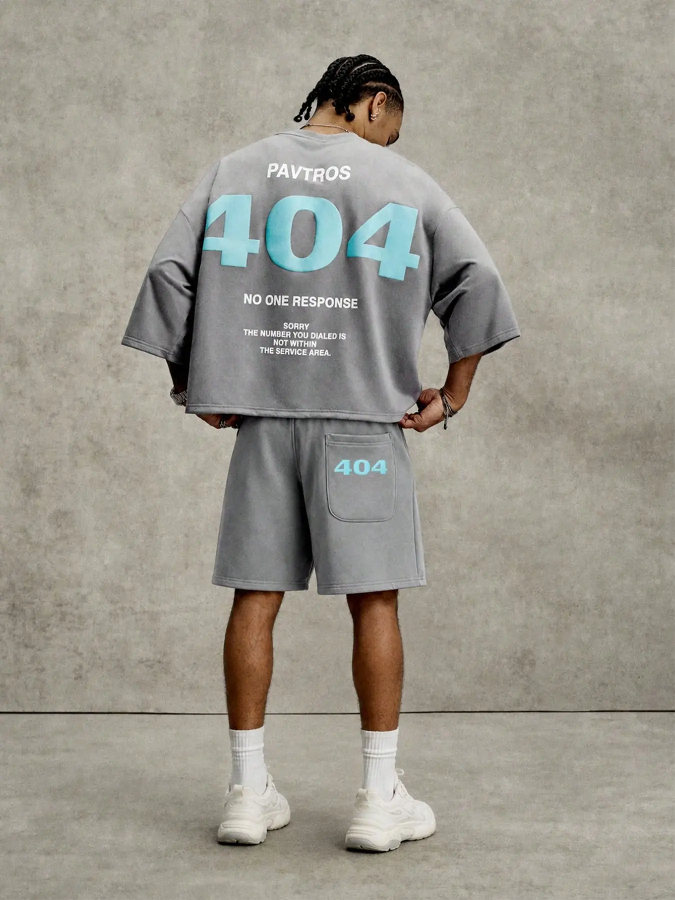 Men's Cyber Street Style 2-Piece Set, Oversize Short Sleeve T-Shirt, Elastic Waist Drawstring Shorts, Unisex Fashion, Graphics