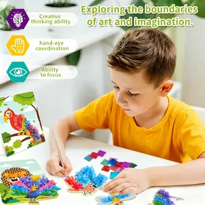 Animal Insect Sticker Fun DIY Craft Kit for Kids, Educational Early Learning Activity Toy, Creative Playset Gift for Boys & Girls