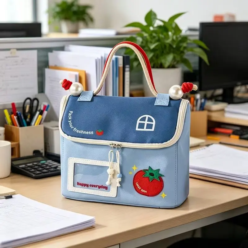 Cute House-Shaped Handbag Makeup Bag, Large Capacity Waterproof Travel Organizer, Transparent Card Holder, High-Style Women's Beauty Storage Bag