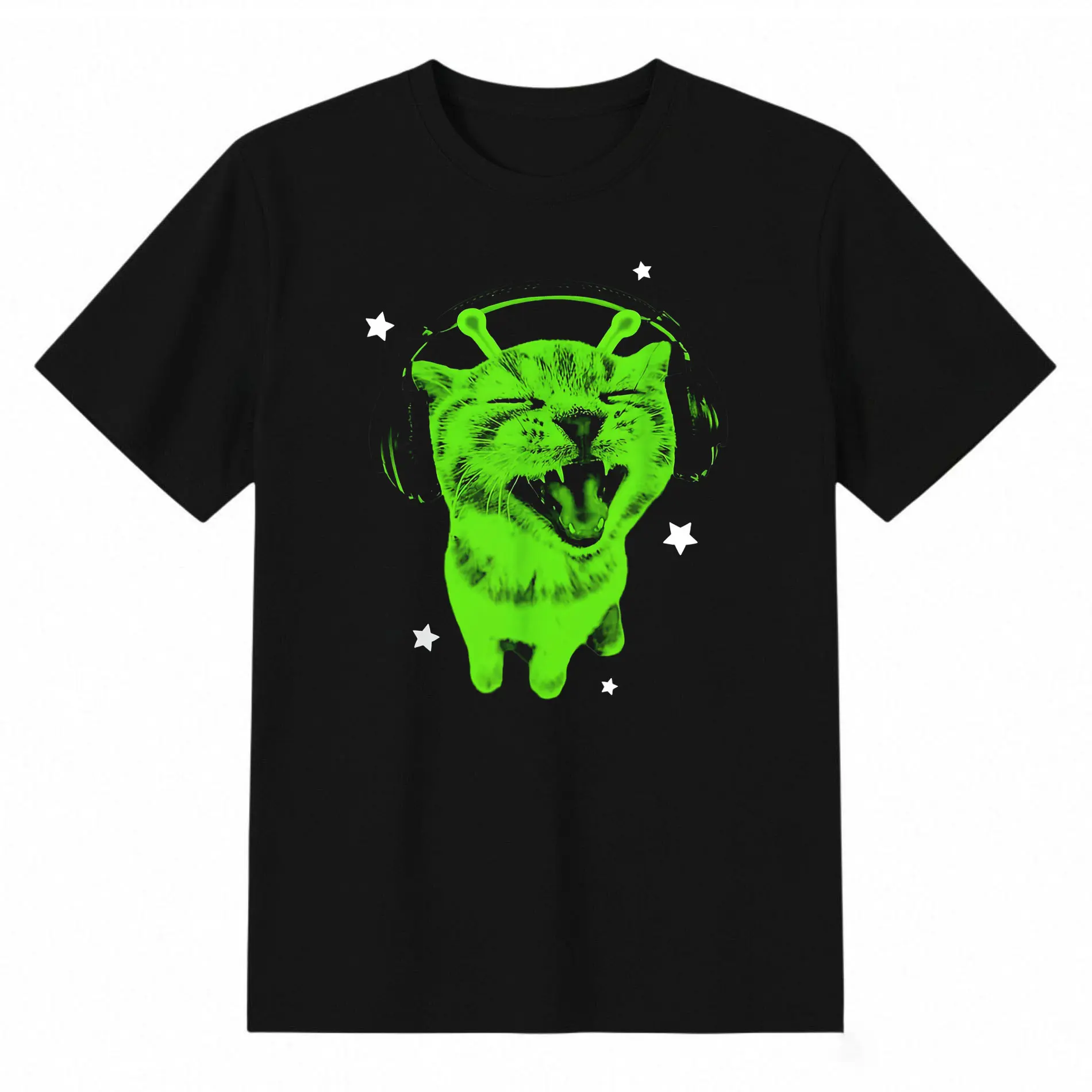 Funny Y2K Alien Cat Meme Retro Silly Cat Vintage T-Shirt funny graphic tees Unisex T-Shirt