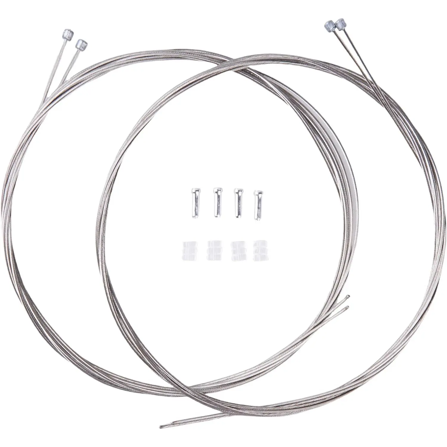 4Pcs Universal Stainless Steel Bicycle Shifter Cable Kit (2100MM) with Cable Tips & O-Rings, Bikes Shift Line Accessories for Mountain Bikes, Road Use