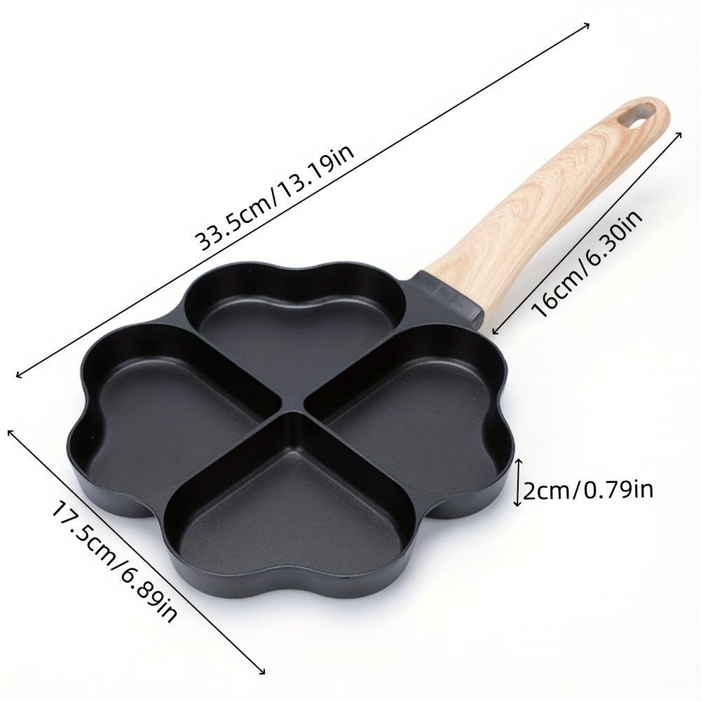Household Maifanshi Breakfast Pot,  Fried Egg Pan, Non-stick Egg Dumpling Pan, Burger Fried Egg Pan, Love Four-hole Baking Pan.