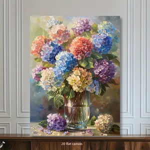 2D Flat canvas 1pc Camellia Bouquet Canvas Wall Art, Framed Wall Art, Can Be Hung Directly, Easter Home Decoration, Office Decor, Room Decor, Home Decor, Wall Art Decor, Creative Space Wall Decor, Easter perfect Gift, Perfect for Room Decor
