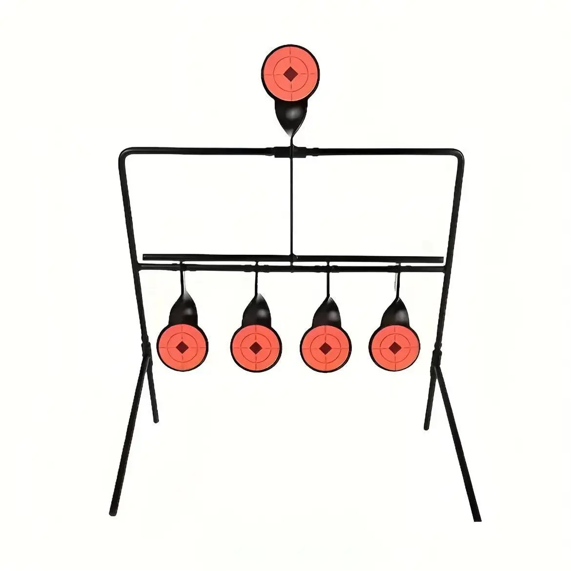 New Compact Portable Automatic Reset Indoor Shooting Target, Multi-Target Five-Piece Metal Training Target, Ideal for Shooting Ranges