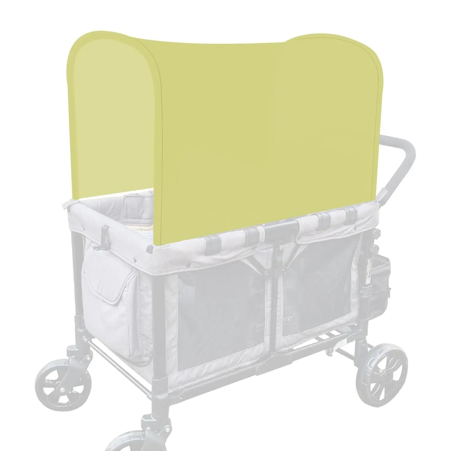 Stretchy Panoramic Canopy Compatible with Wonderfold Stroller Wagons W2/w4 All Models, Sun Shade Protection for Riders, Olive Green