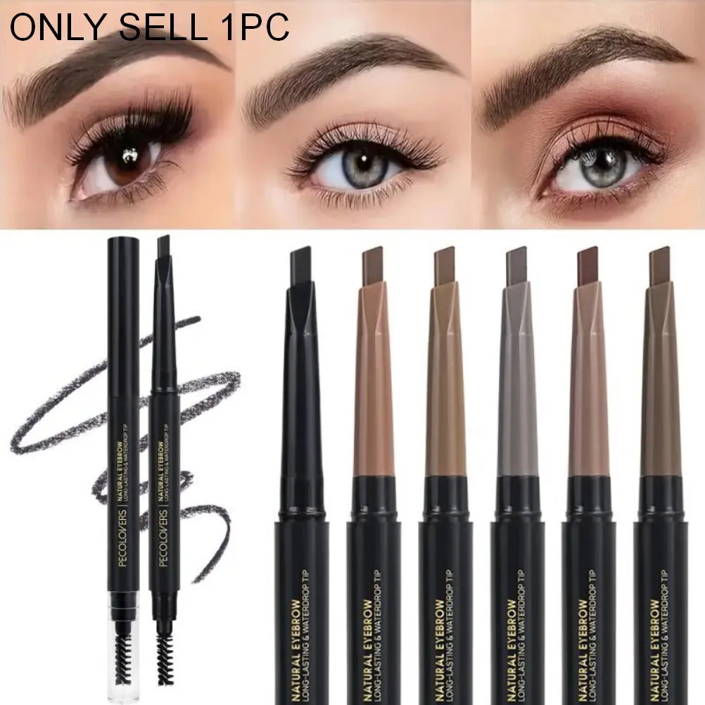 1PC Double-headed Eyebrow Pencil - Brow Styling, Eyebrow Shape, Multiple Colors Available, Smudge-proof, Durable and Convenient, Quick Makeup, Cosmetic, Eyebrow Makeup Products