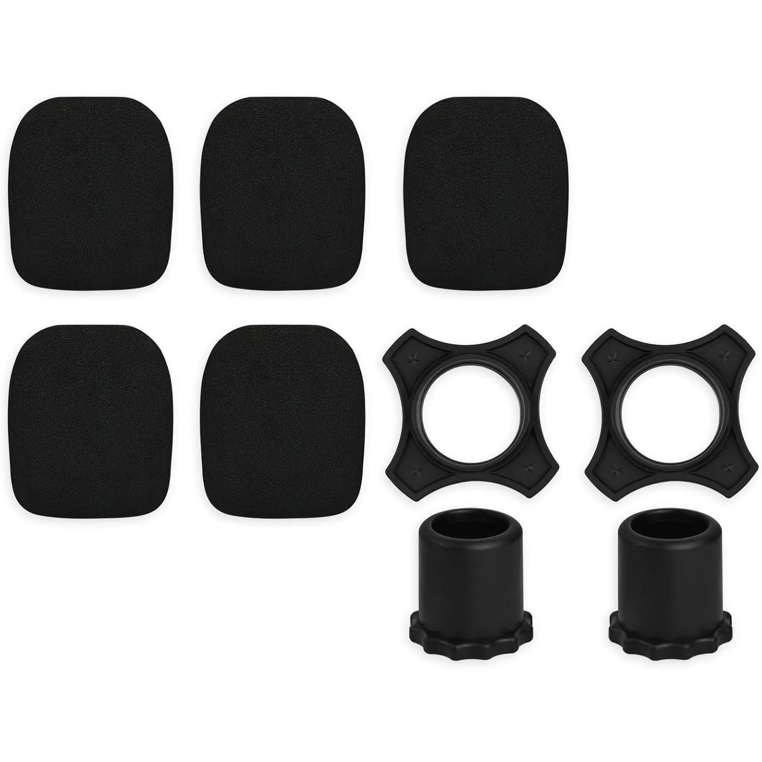 Mic Covers and Handheld Microphone Protection Ring Shockproof Anti-Drop for  Stage KTV Set of 7