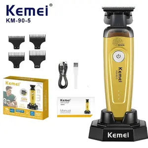 Kemei 90-5 Electric Hair Beard Trimmer for Men Zero Gap Clipper DLC Blade 7500 RPM Cordless Barber Finish Hair Cutting Machine