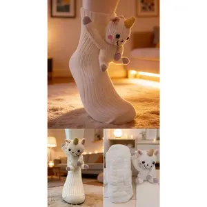 3D Animal Doll Socks| Cute non-slip floor socks, suitable for women and children, available in various styles One Size (35-45) for Men & Women