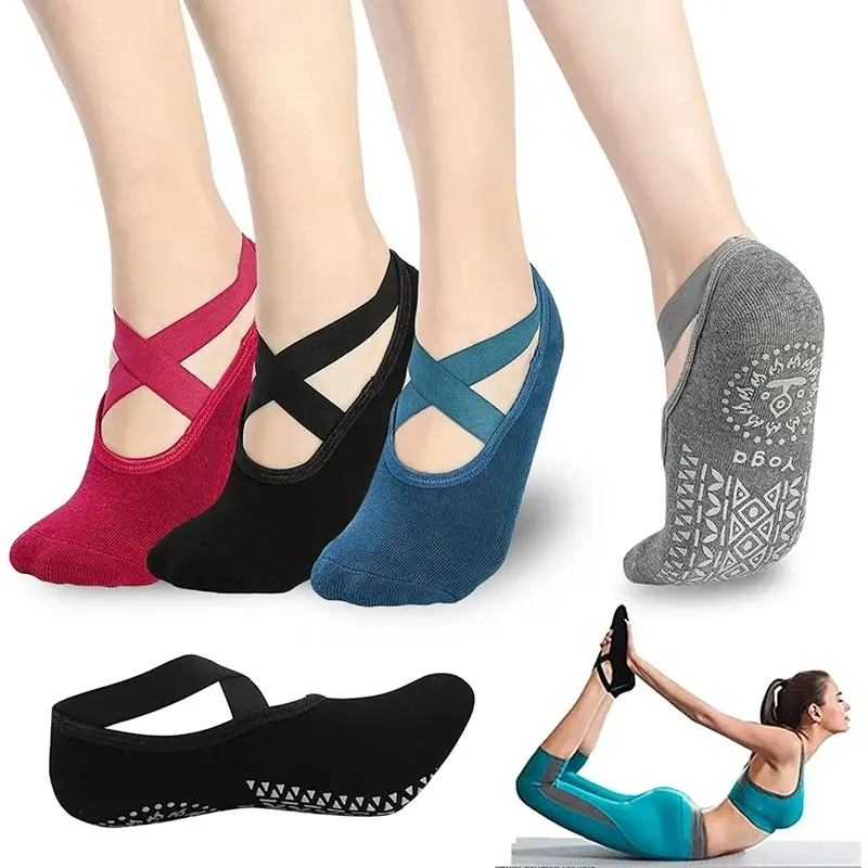 Women Quality Breathable Yoga Socks Silicone Non-Bandage Pilates Sock Ladies Ballet Dance Fitness Workout Cotton Socks,compression