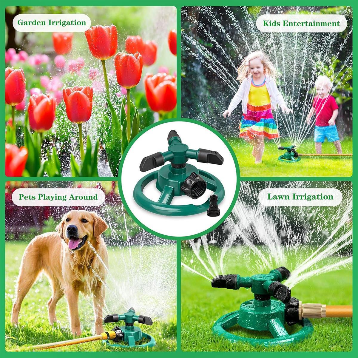 Sprinklers for Yard, Water Sprinkler for Lawn, 360 Degree Rotating Lawn Sprinkler for Yard Large Area, Yard Sprinklers for Kids, Pets Playing Yard Watering Device Garden Outdoor Spray