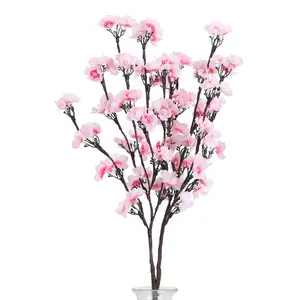 2 Pack Artificial Plum Blossom LED Table Lamps, Floral Ambient Dining Lights, Decorations for Valentine’s Day & Easter, All Season Home Desktop Ornaments, Holiday Gifts (Batteries Not Included)