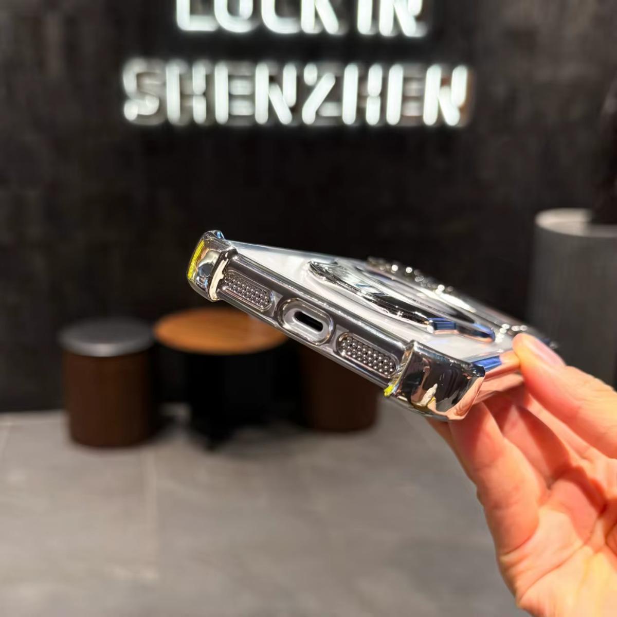 Plating Shockproof Magnetic Pulling Bracket Case For iPhone 17 16 15 14 Plus 13 Pro Max Air Clear Bumper Cover shockproof slim case