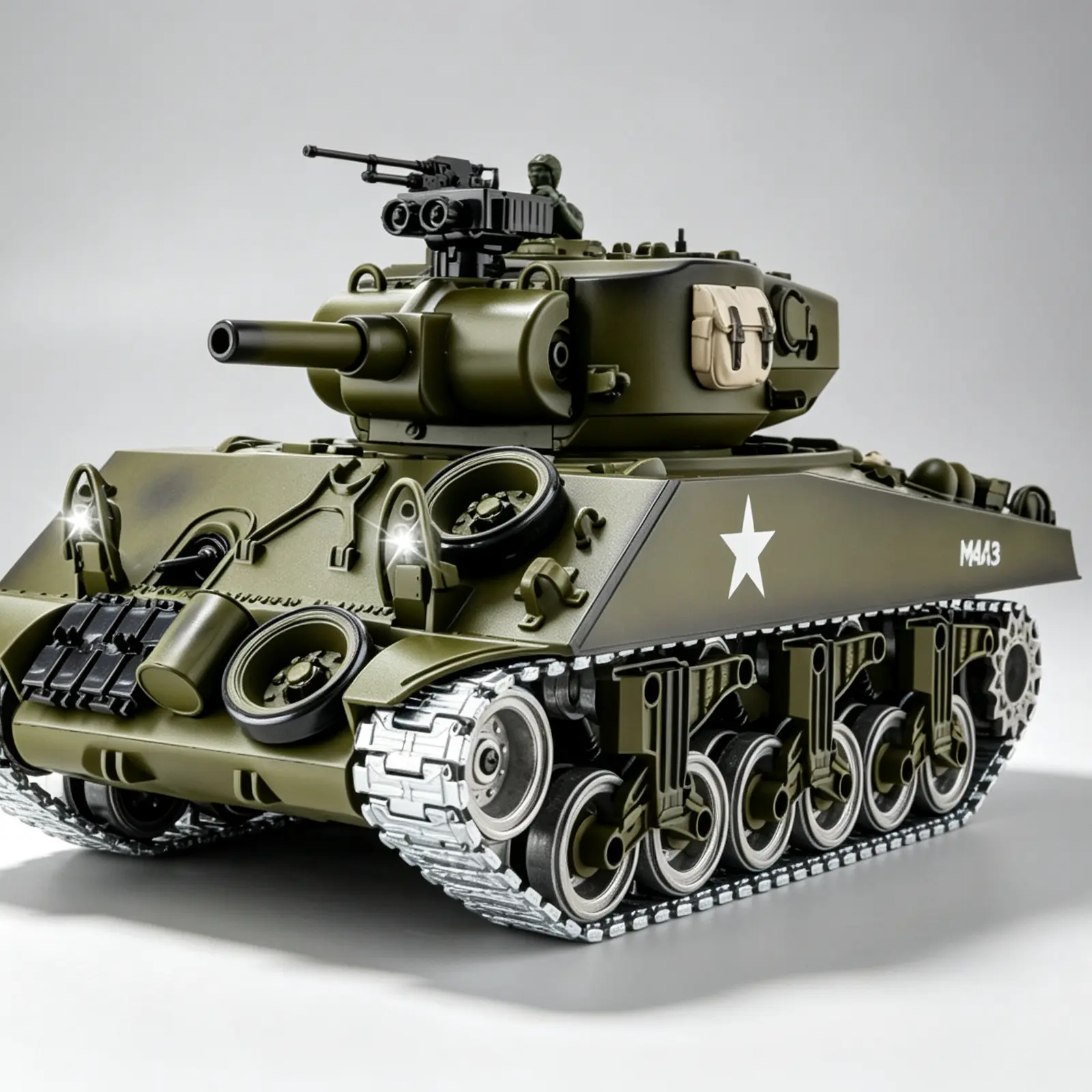 1:18 Scale 2.4G Remote Control Battle Tank Model With Metal Or Rubber Track Simulated Smoke LED Light  Function Multi Historical Military Tank Collectible Toy construction vehicle Toy