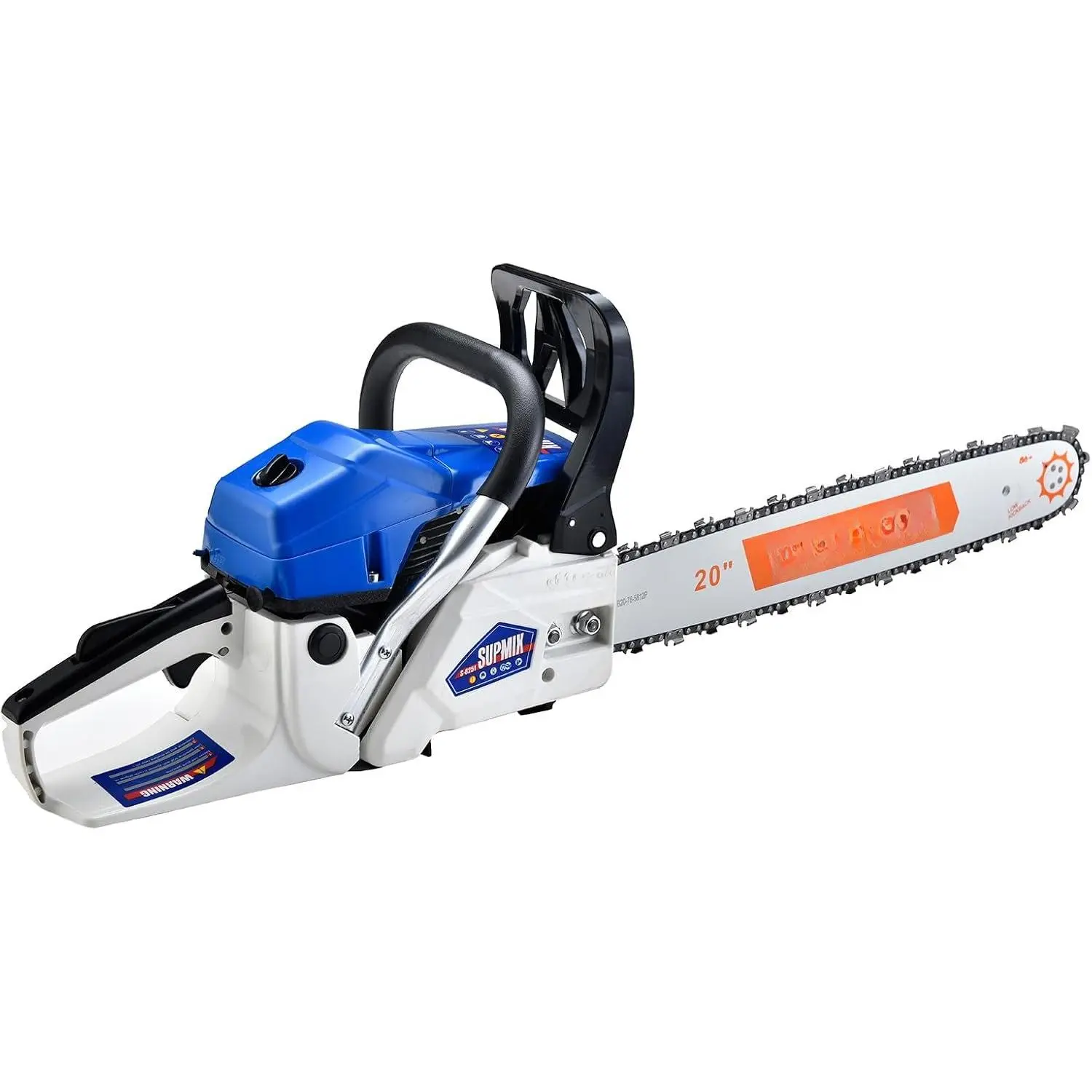 20-Inch 62cc 2-Stroke Handheld Gas Chainsaw with Synthetic Components, Handheld Grip for Tree Cutting, Branches Trimming - Outdoor Farm Garden Use, 20" Model