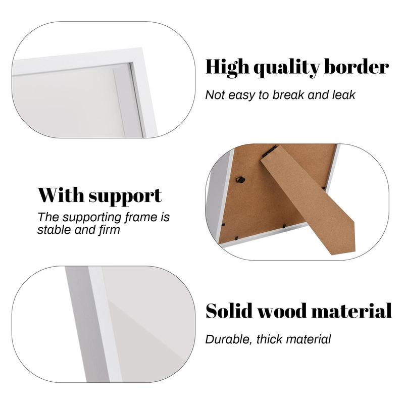 Wooden 3D Photo Frame, 1 Count Wall Mounted & Standing Photo Frame, Deep Picture Frame Display Box for Tabletop Wall Office Dormitory Living Room